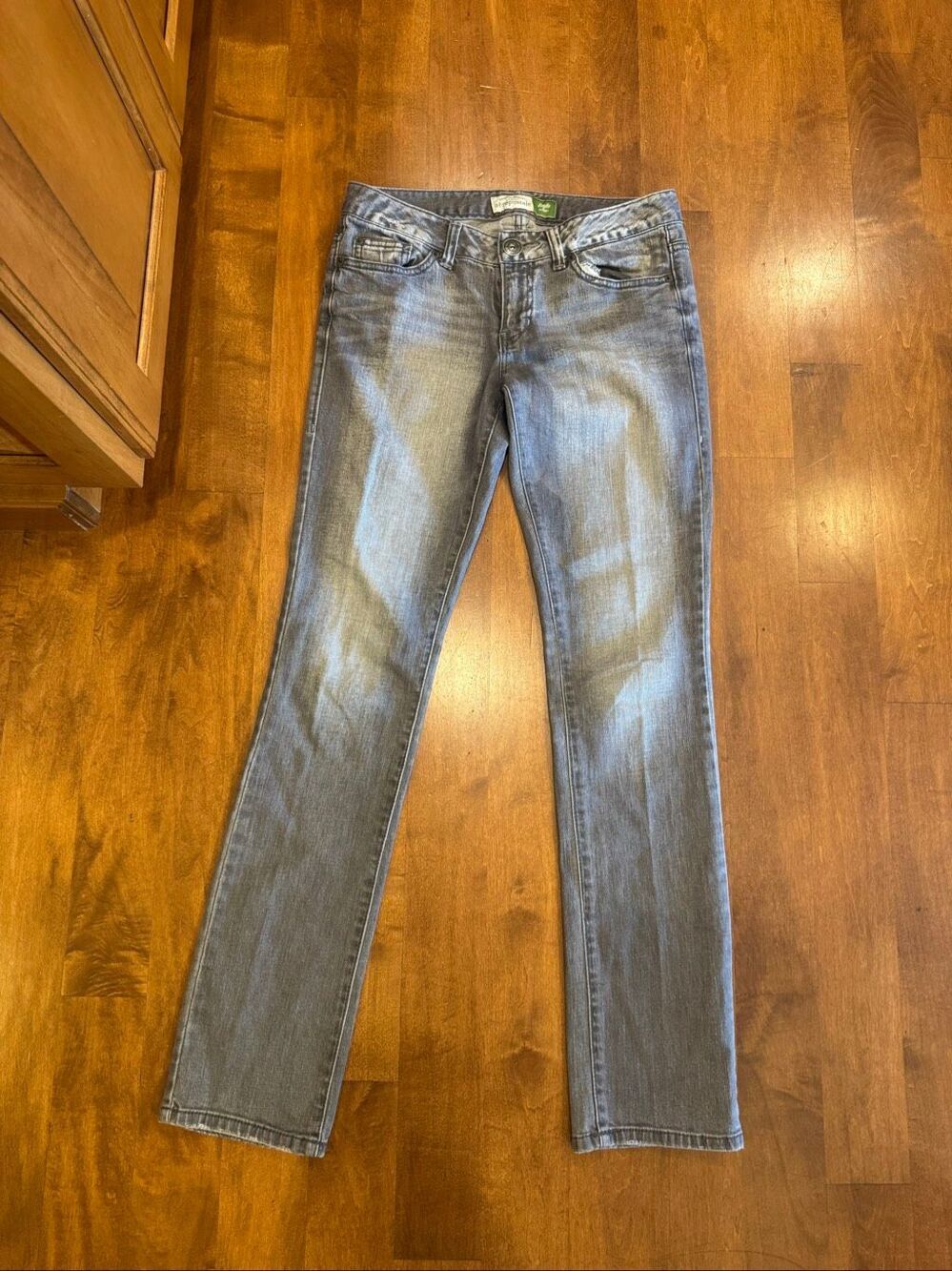 Y2K Aeropostale Bayla Skinny Jeans Women’s 3/4 Regular Gray Low Rise